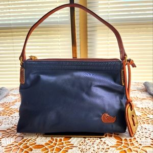 Dooney & Bourke nylon with leather & suede mini bag